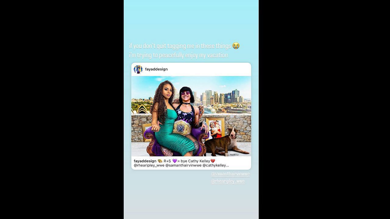 Cathy Kelley's new Instagram story